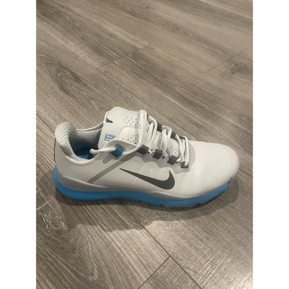 Nike TW '13 Shoe Tiger Woods Mens 8 Photon Dust Iron Grey Golf Spike waterproof - Picture 3 of 9
